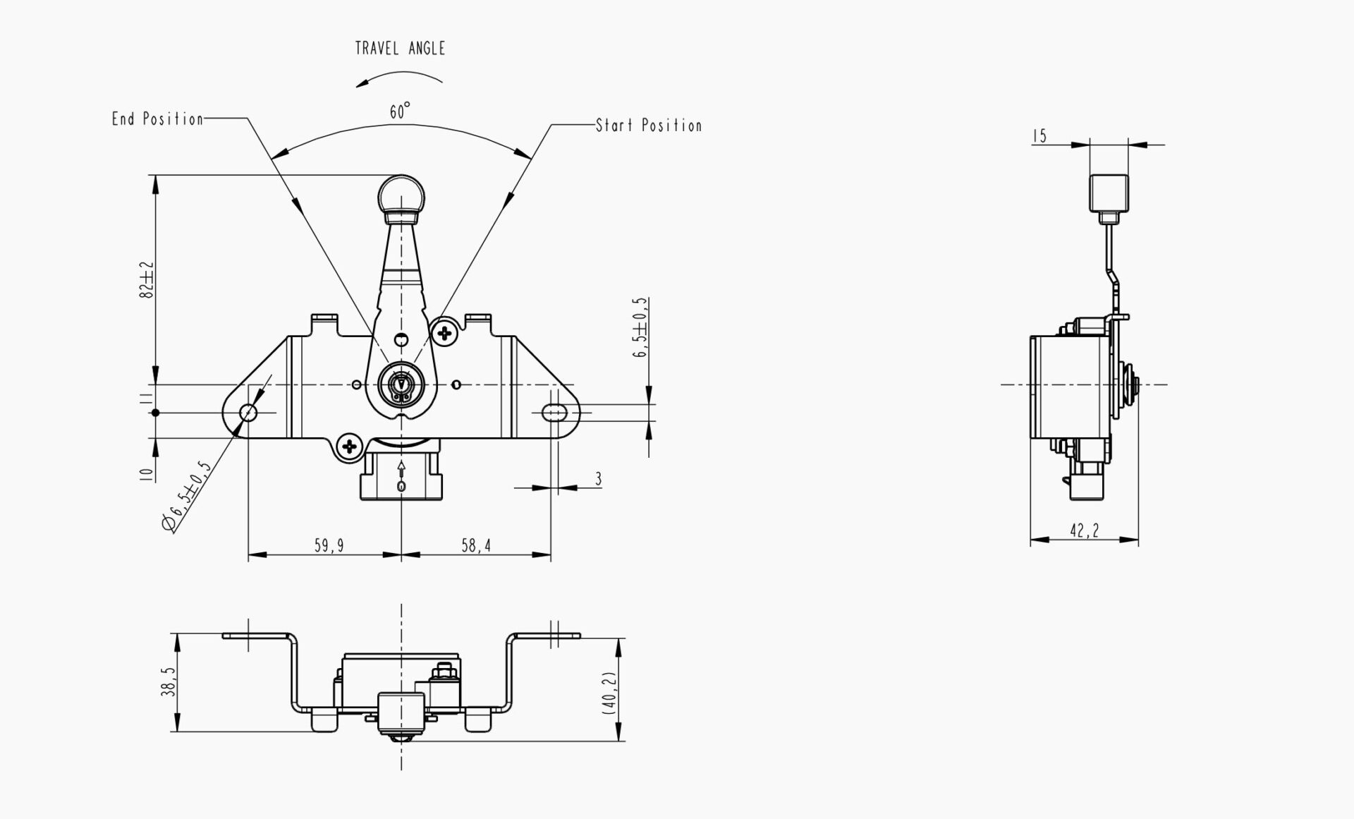 Electronic Rotary Lever MO 378 - Makersan