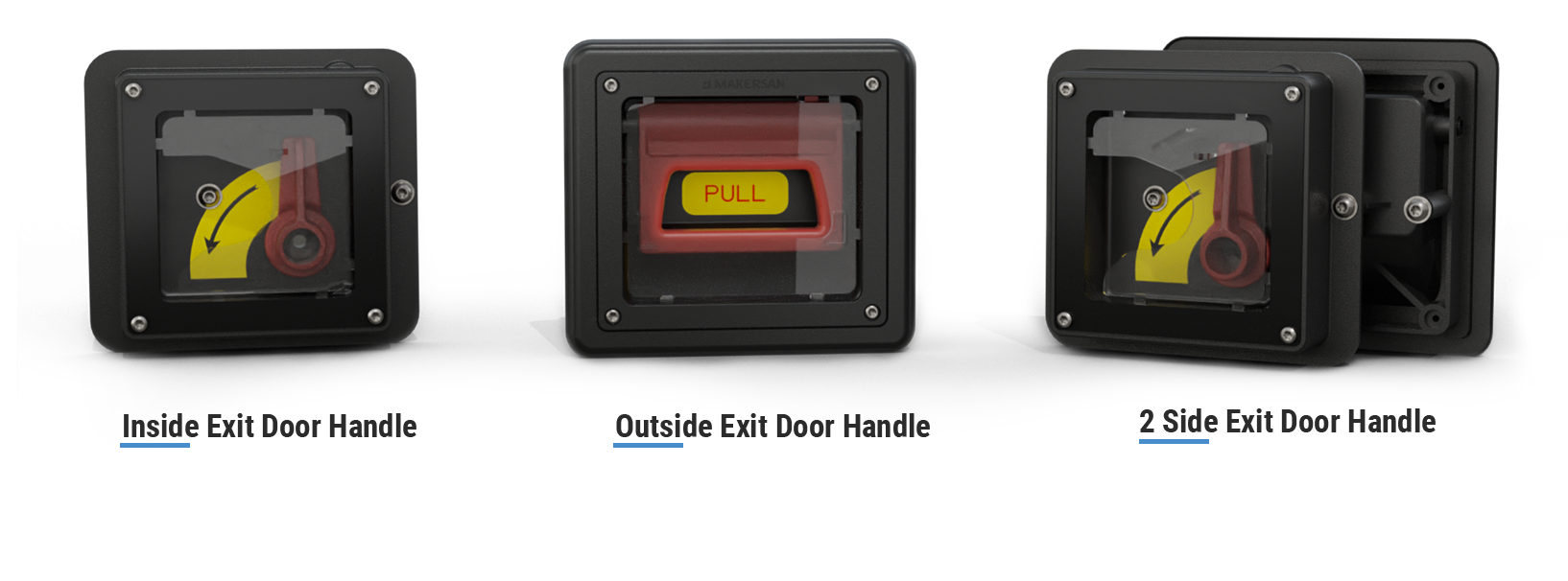 Makersan MO 038 Exit Door Handle and Two sided Exit Door Handle