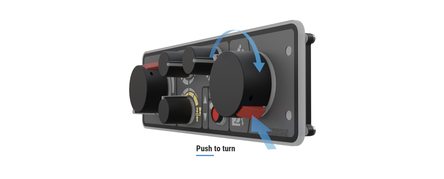 Makersan MO 655 Hitch Control push to turn button