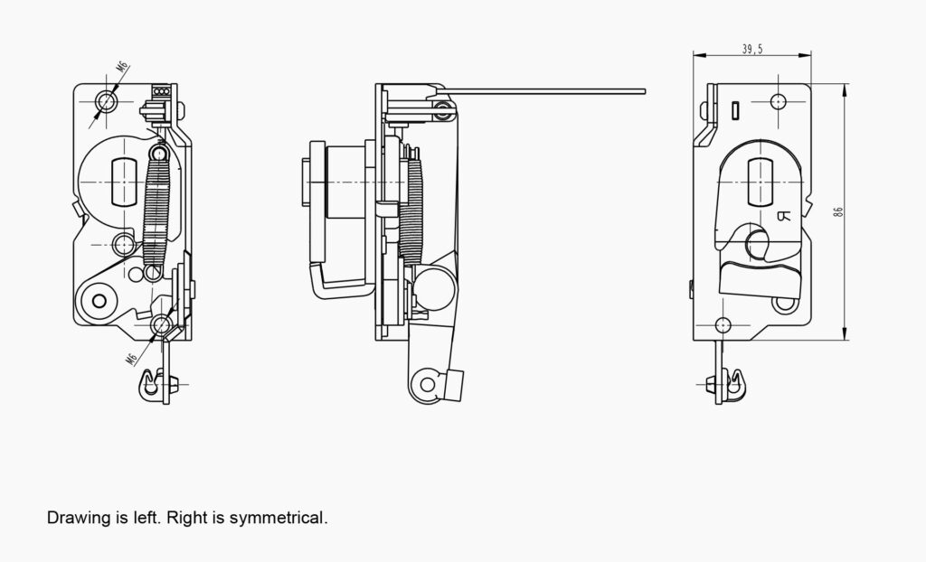 MO 035 Latch Technical Drawing