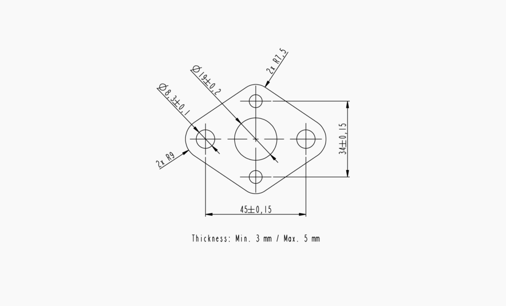 Rocemmend Rod Connection Plate Dimensions